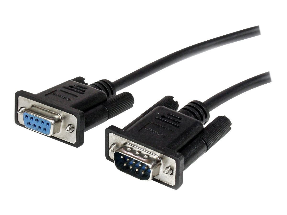 StarTech.com 1m DB9 Seriell RS232 Verlngerungskabel - RS 232 DB-9 Kabel Verlngerung- DB 9 (Stecker) RS-232 (Buchse) Schwarz - 