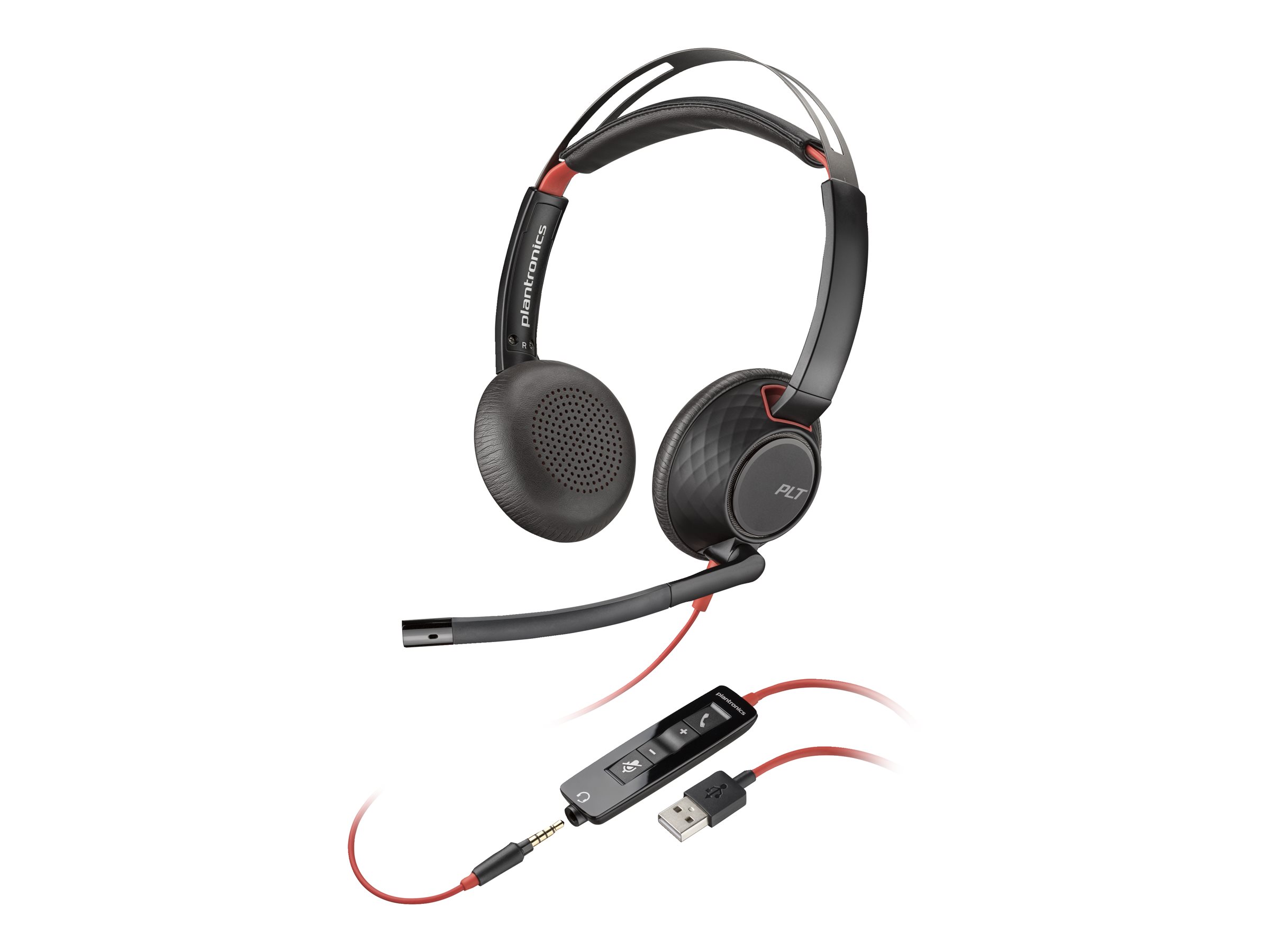 Poly Blackwire 5220 - Blackwire 5200 series - Headset - On-Ear - kabelgebunden - 3,5 mm Stecker, USB-A