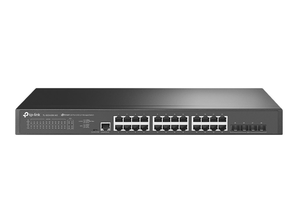 TP-Link JetStream TL-SG3428X-M2 V1.6 - Switch - L2+ - managed - 24 x 10/100/1000/2.5G + 4 x 10 Gigabit SFP+ - an Rack montierbar
