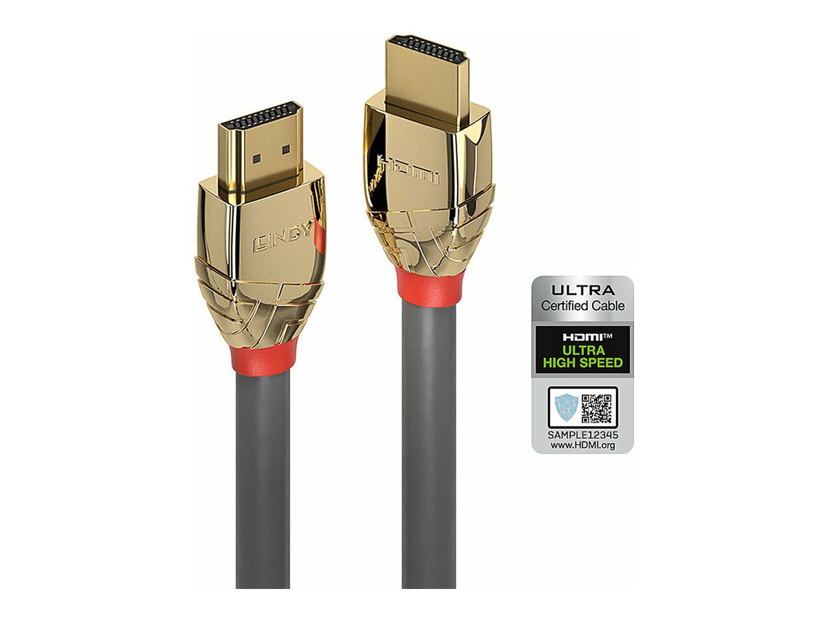 Lindy Gold Line - Ultra High Speed - HDMI-Kabel mit Ethernet - HDMI mnnlich zu HDMI mnnlich - 2 m - Dreifachisolierung