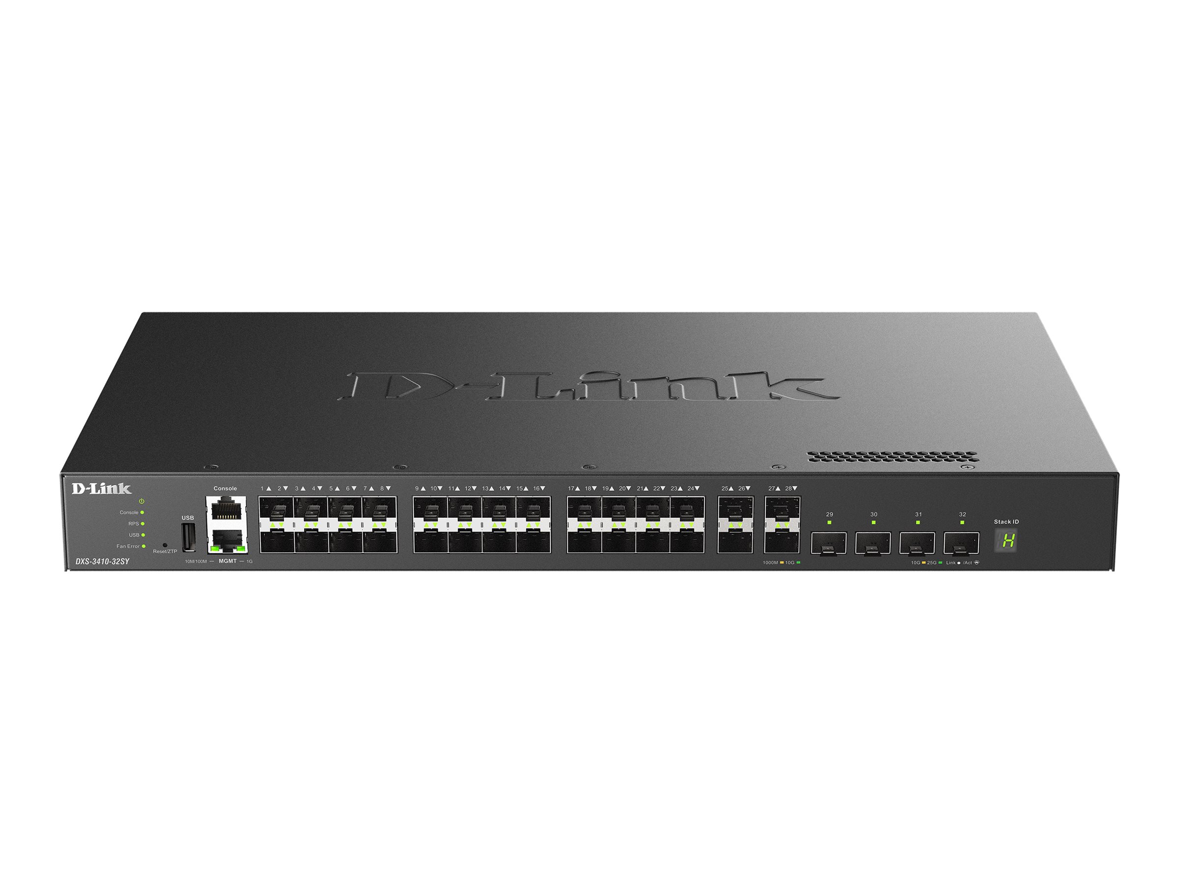 D-Link DXS 3410-32SY - Switch - L3 - managed - 28 x 10 Gigabit SFP+ + 4 x 25 Gigabit SFP28 - an Rack montierbar