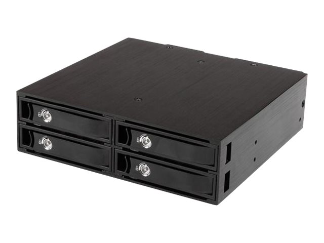 StarTech.com 4x Festplatten Wechselrahmen fr 2,5 Zoll SATA / SAS Laufwerke - Mobile Rack Backplane fr SATA II und III - Speich
