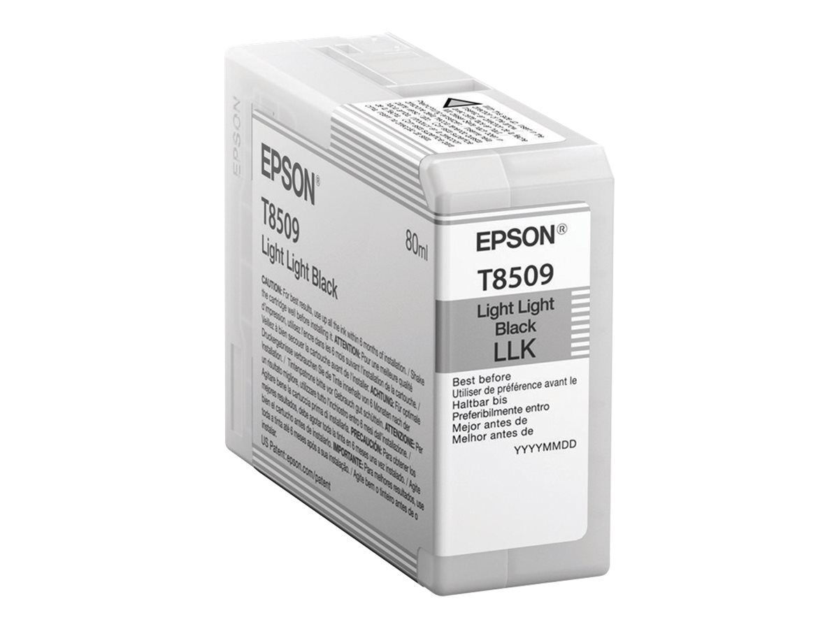 Epson T8509 - 80 ml - Light Light Black - original - Tintenpatrone - fr SureColor P800, P800 Designer Edition, SC-P800