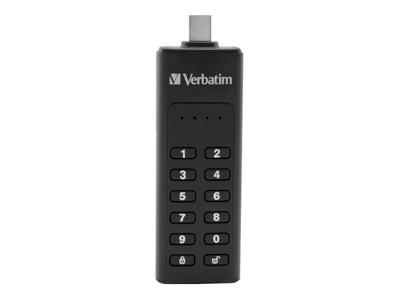 Verbatim Keypad Secure - USB-Flash-Laufwerk - verschlsselt - 128 GB - USB-C 3.1