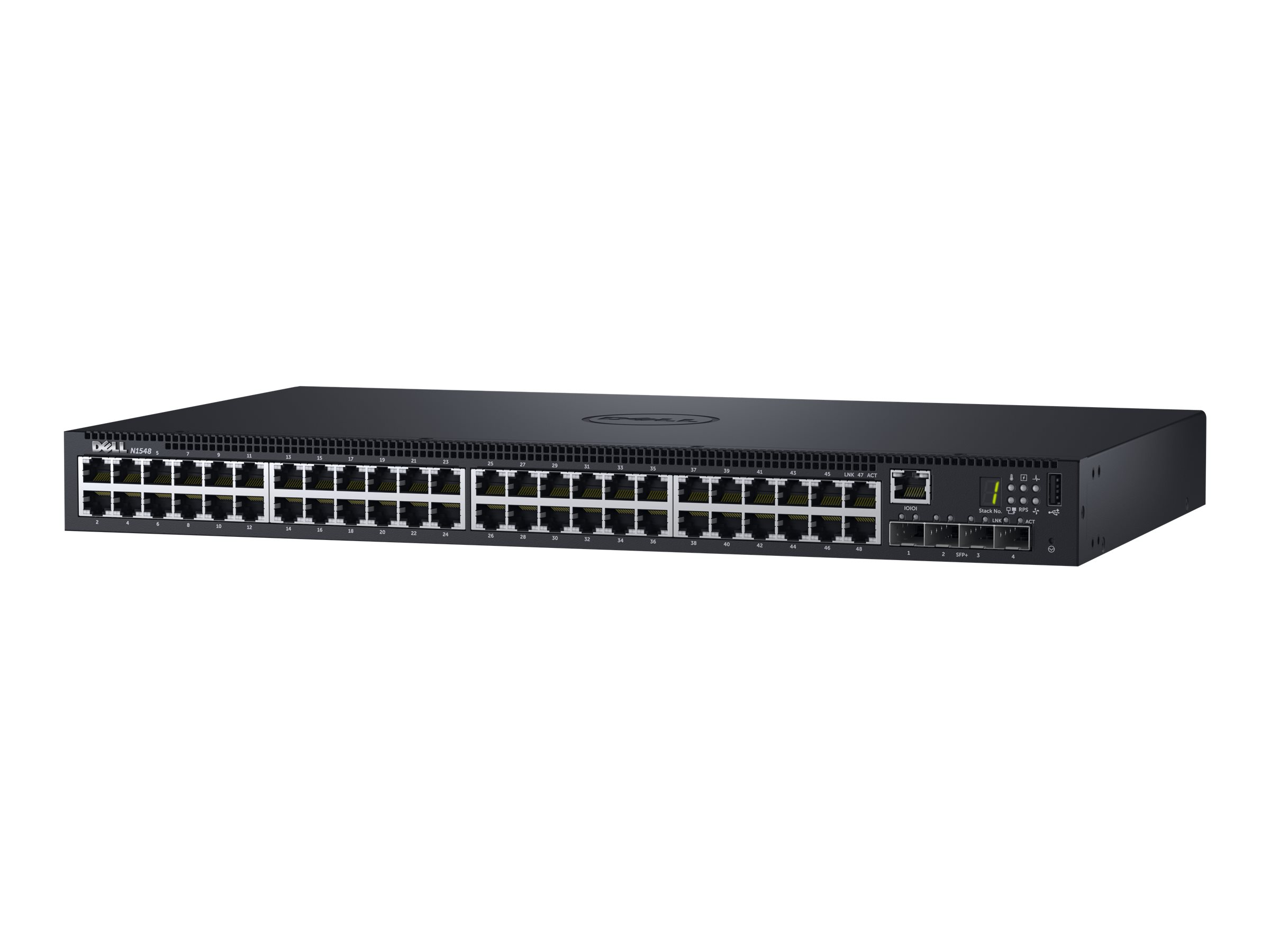 Dell Networking N1548 - Switch - L2+ - managed - 48 x 10/100/1000 + 4 x 10 Gigabit SFP+ - Luftstrom von vorne nach hinten