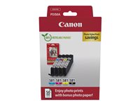 Canon CLI-581 C/M/Y/BK Photo Value Pack - 4er-Pack - 5.6 ml - Schwarz, Gelb, Cyan, Magenta - original - Box