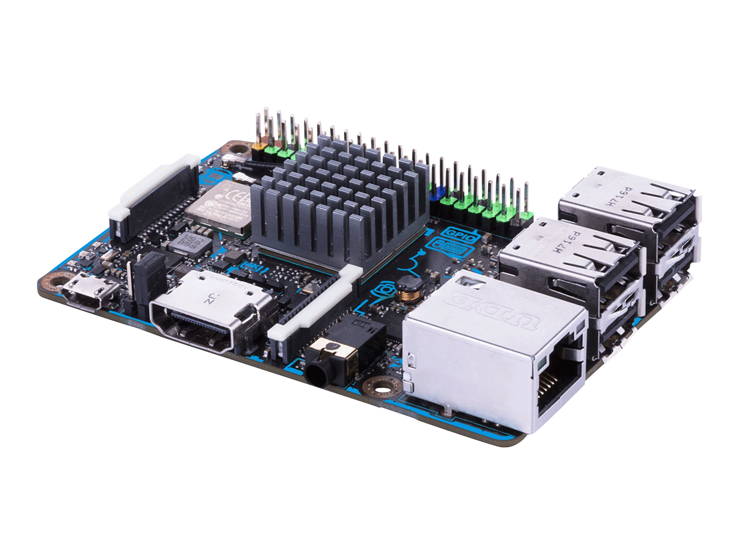ASUS Tinker Board S R2.0 - Einplatinenrechner - Rockchip RK3288-CG.W - RAM 2 GB - Flash 16 GB - 802.11b/g/n, Bluetooth 4.2 EDR
