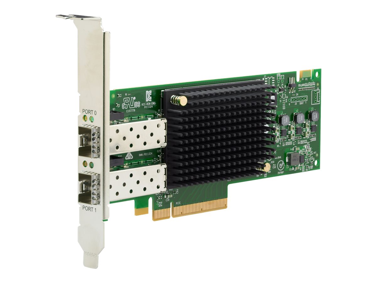 HPE SN1700E - Hostbus-Adapter - PCIe 4.0 x8 - 64Gb Fibre Channel (Short Wave) x 2 - fr ProLiant DL325 Gen10, DL360 Gen10, DL380