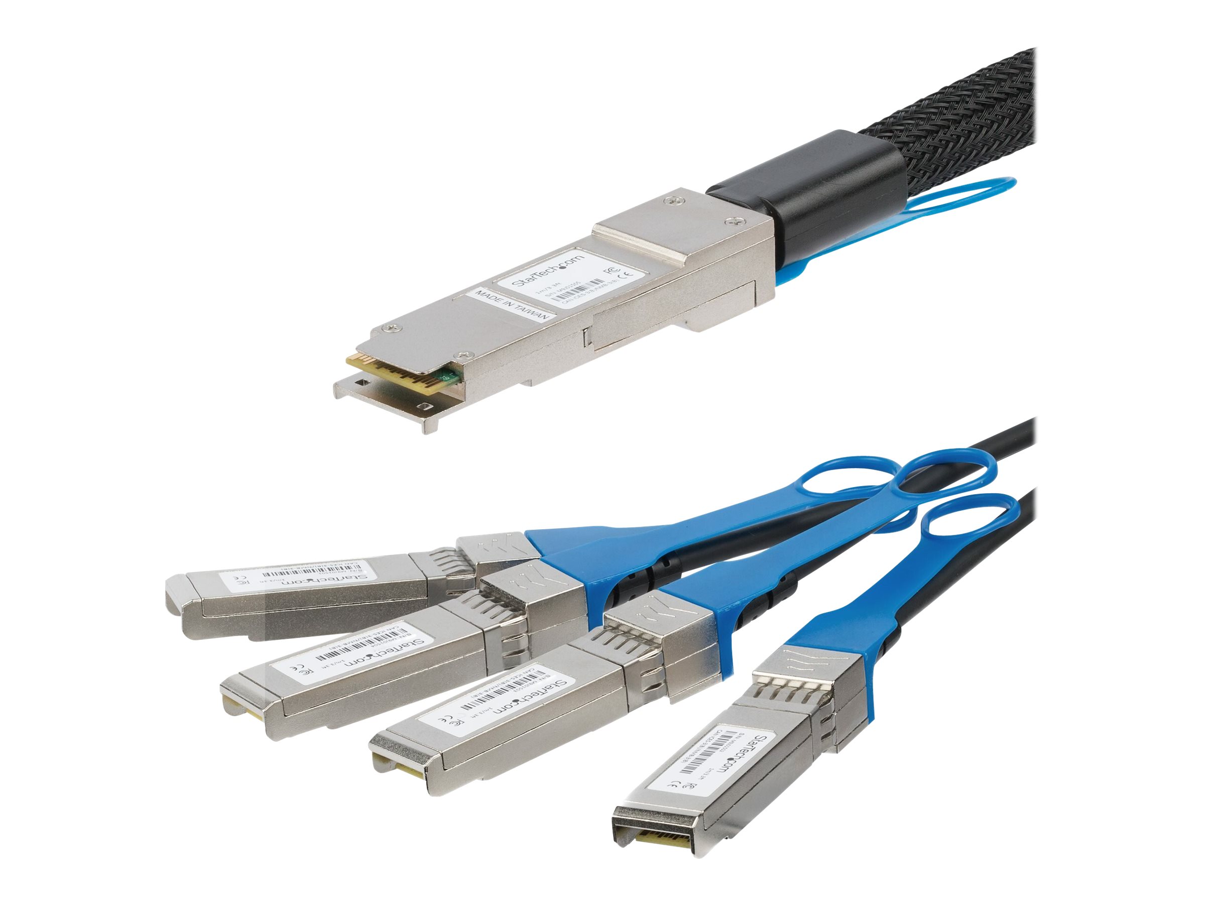 StarTech.com 2m QSFP+ Breakout Kabel - QSFP+ auf 4x SFP+ - QSFP zu SFP+ - 40G DAC Kabel - Passives Twinax Kabel - Kabelpeitsche