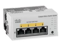 Cisco Catalyst Micro Switches CMICR-4PC - Switch - 4 x 10/100/1000 (4 PoE+) + 1 x Gigabit SFP (Uplink) + 1 - wandmontierbar