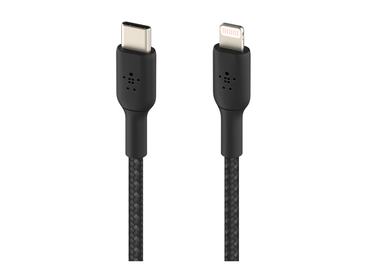 Belkin BOOST CHARGE - Lightning-Kabel - 24 pin USB-C mnnlich zu Lightning mnnlich - 2 m - Schwarz - USB-Stromversorgung (18 W)