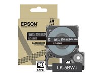 Epson LabelWorks LK-5BWJ - Weiss auf Mattschwarz - Rolle (1,8 cm x 8 m) 1 Kassette(n) Hngebox - Bandkassette - fr LabelWorks L