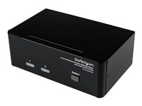 StarTech.com Dual DVI VGA 2 Port Monitor Audio Switch 2-fach KVM Umschalter USB 2.0 1920x1200 - 2 x USB 2.0 4 x DVI-I 4 x Klinke