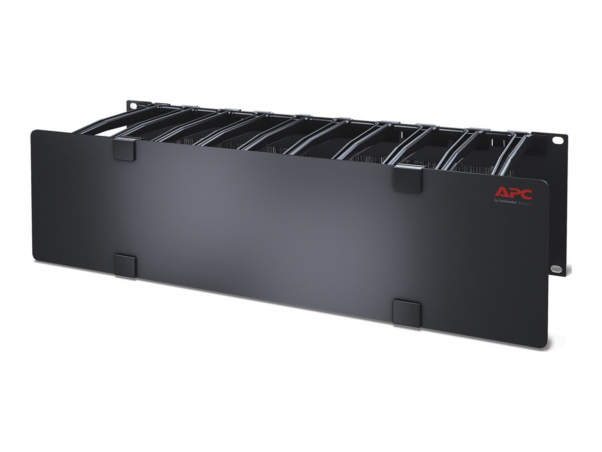 APC Cable Management - Rack-Kabelfhrungsplatte mit Abdeckung - Schwarz - 3U - TAA-konform - fr P/N: SMTL1000RMI2UC, SMX1000C, 