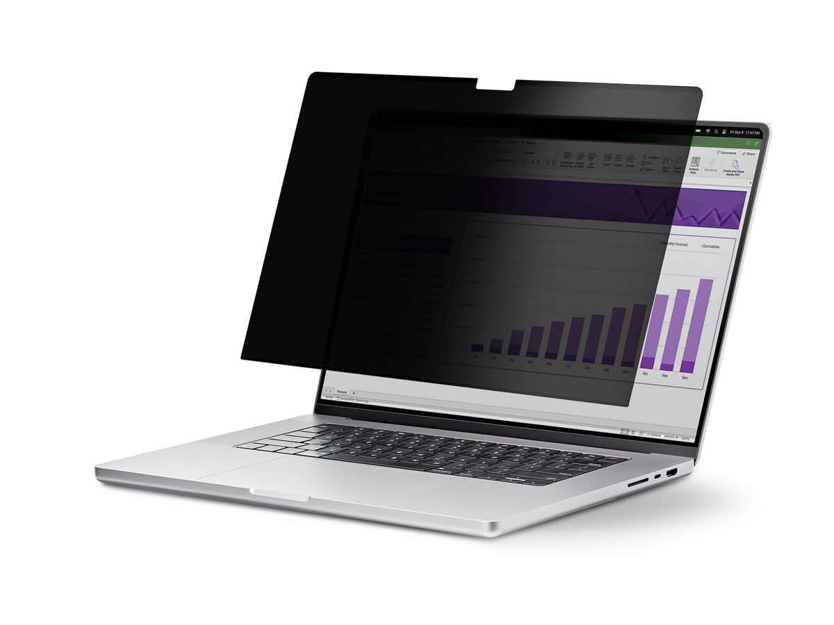 StarTech.com 14-inch MacBook Pro 21/23 Laptop Privacy Screen, Removable and Reversible Anti-Glare Privacy Filter, Magnetic Lapto