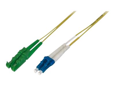 ASSMANN - Patch-Kabel - LC/PC Einzelmodus (M) zu E2000/APC Einzelmodus (M) - 1 m - Glasfaser - Duplex