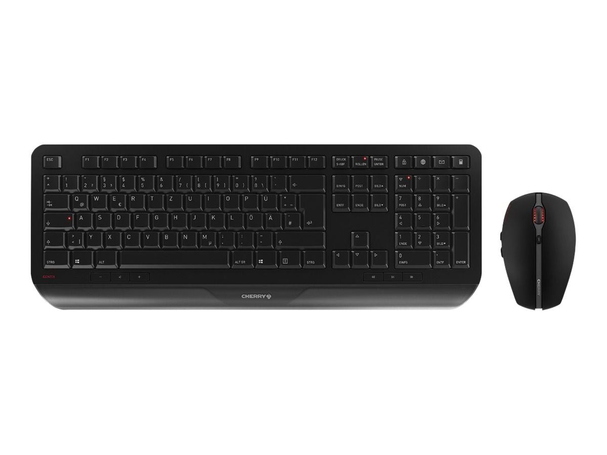 CHERRY GENTIX DESKTOP - Tastatur-und-Maus-Set - kabellos - 2.4 GHz - Deutsch - Schwarz
