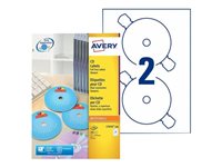 Avery Full Face CD/DVD Label - Weiss - 117 mm rund 200 Etikett(en) (100 Bogen x 2) CD/DVD-Etiketten