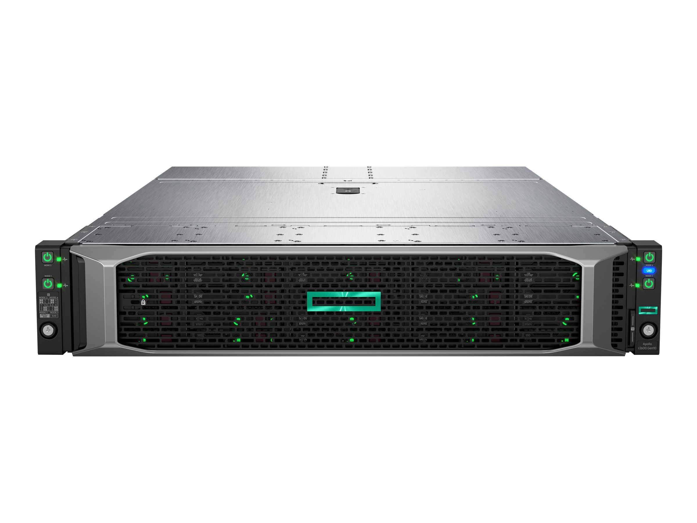 HPE Apollo r2600 Gen10 for BlueData Software - Rack-Montage - 2U - bis zu 4 Blades - SATA/SAS - Hot-Swap