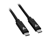 V7 - USB-Kabel - 24 pin USB-C (M) umkehrbar zu 24 pin USB-C (M) umkehrbar - 1 m - Schwarz