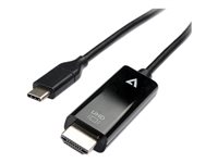 V7 - Video- / Audiokabel - 24 pin USB-C mnnlich zu HDMI mnnlich - 2 m - Schwarz
