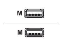 Datalogic - USB-Kabel - USB (M) zu USB (M) - 2.4 m - gewickelt - Schwarz