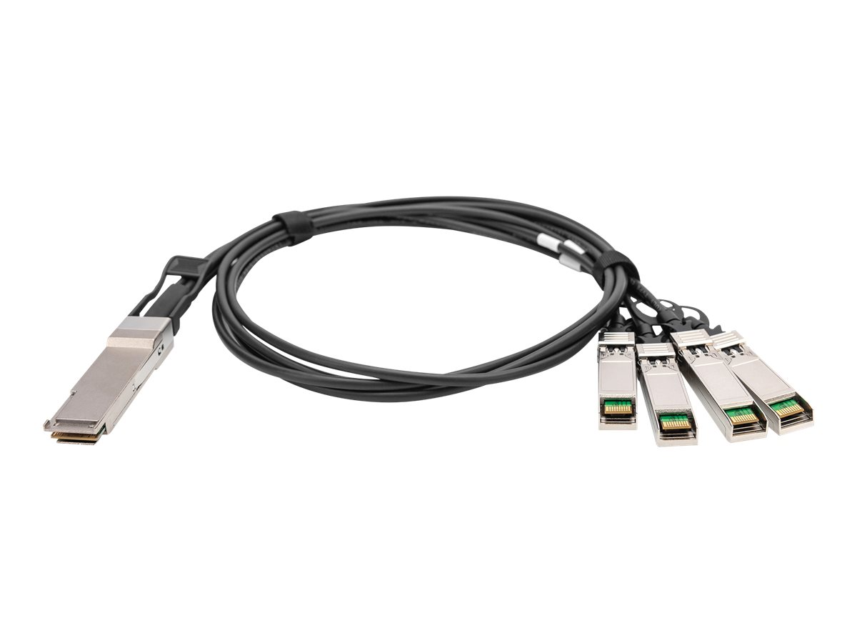 DIGITUS - 40GBase Direktanschlusskabel - QSFP+ (M) zu SFP+ (M) - 1 m - SFF-8431/SFF-8432/SFF-8436/SFF-8472