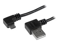 StarTech.com Micro USB Kabel mit rechts gewinkelten Anschlssen - Stecker/Stecker - 2m - USB A zu Micro B Anschlusskabel - USB-K
