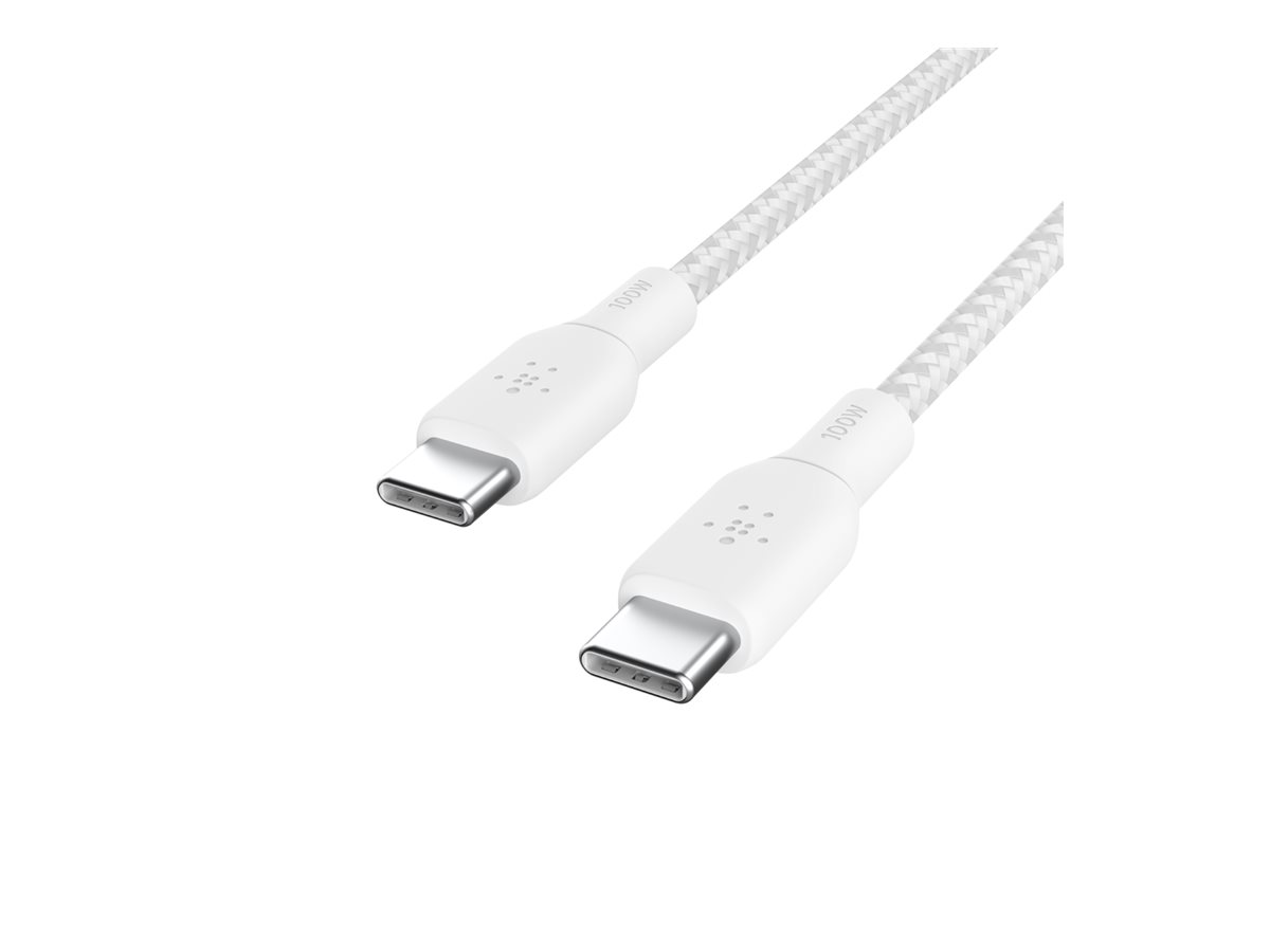 Belkin BoostCharge - USB-Kabel - 24 pin USB-C (M) zu 24 pin USB-C (M) - 3 m - weiss