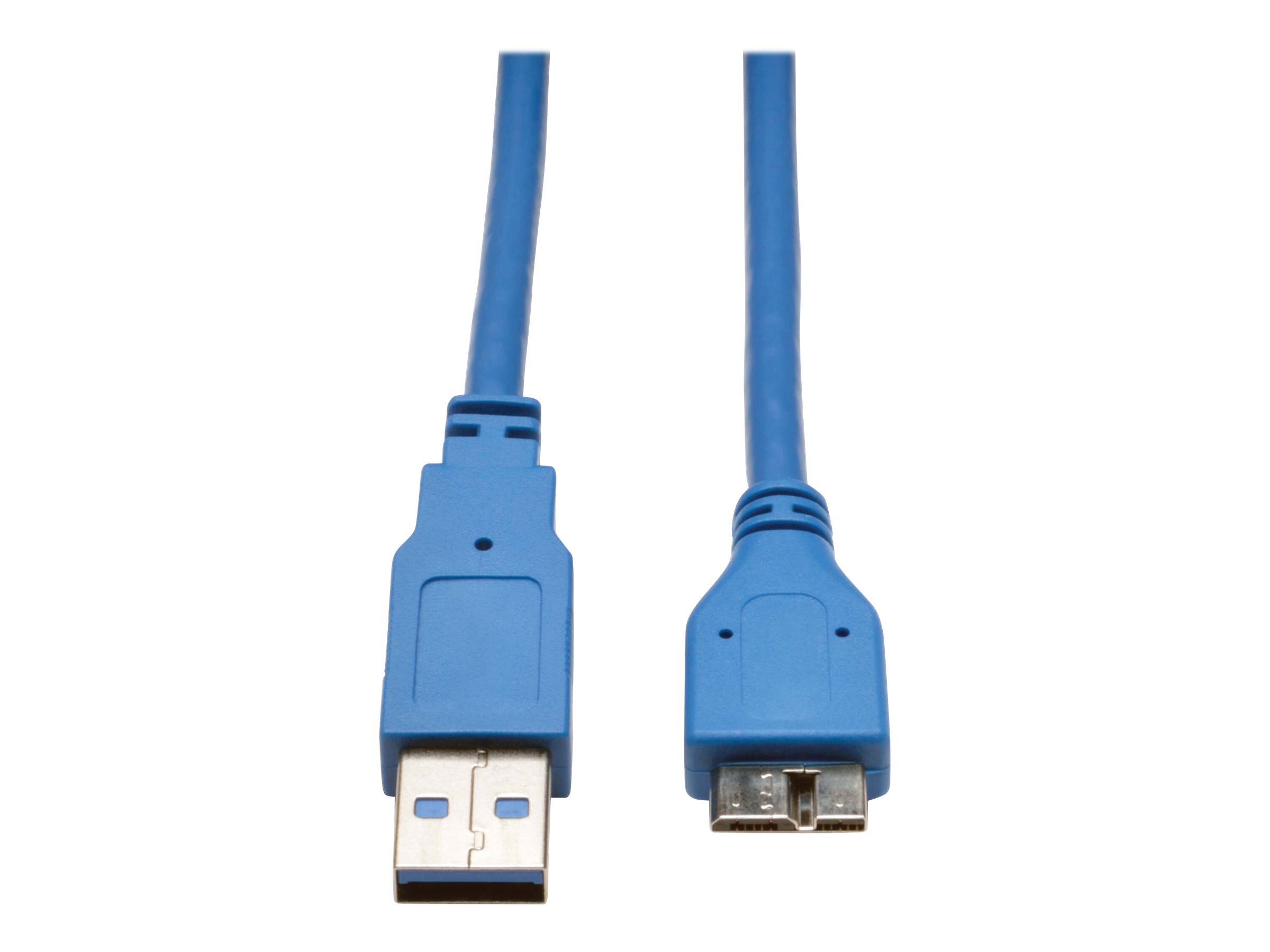 Eaton Tripp Lite Series USB 3.0 SuperSpeed Device Cable (A to Micro-B M/M), Blue, 3 ft. (0.91 m) - USB-Kabel - USB Typ A (M) zu 