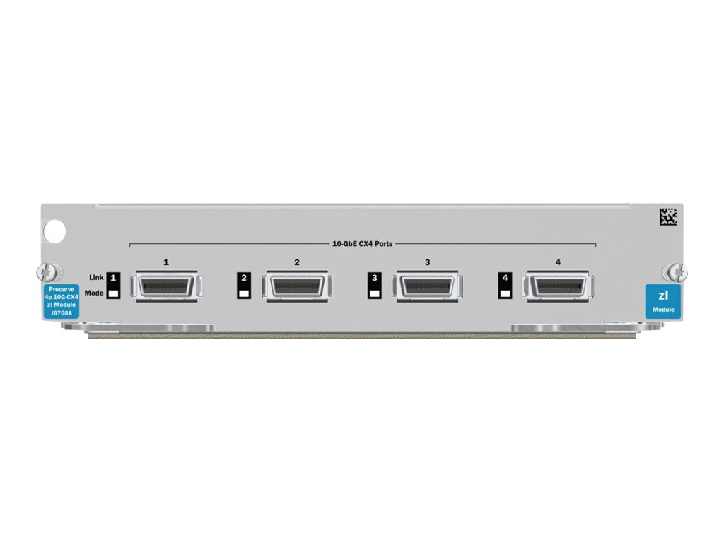 HPE Aruba Switch 5400zl 4p 10-GbE CX4 Module - Erweiterungsmodul - 10GBase-CX4 x 4 - fr HP Switch 5412zl Intelligent Edge; HPE 