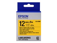 Epson LabelWorks LK-4YBW - Schwarz auf Gelb - Rolle (1,2 cm x 9 m) 1 Kassette(n) Etikettenband - fr LabelWorks LW-1000, 300, 40