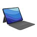 Logitech Combo Touch - Tastatur und Foliohlle - mit Trackpad - hintergrundbeleuchtet - Apple Smart connector - QWERTY