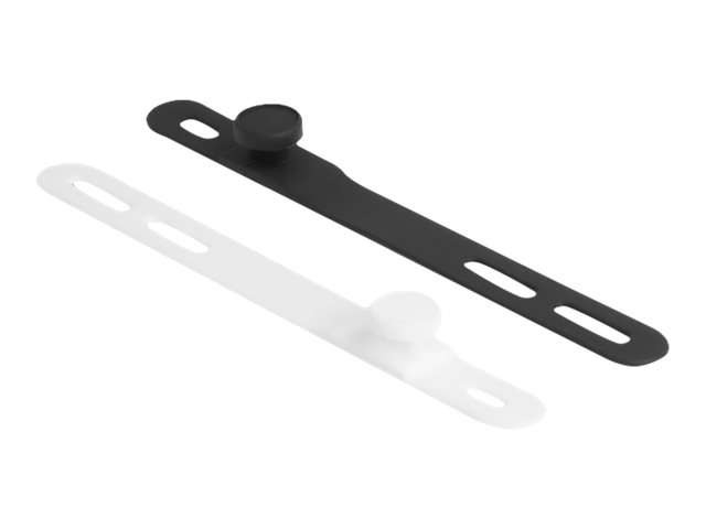 Delock - Kabelbinder - flexibel wiederverwendbar - 11.8 cm - Schwarz, weiss (Packung mit 10)