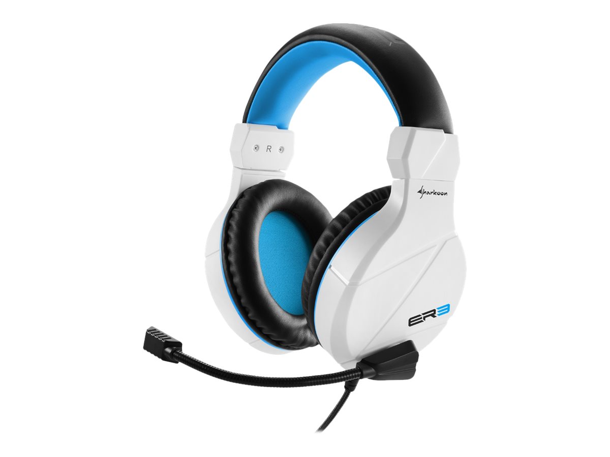 Sharkoon Rush ER3 - Headset - ohrumschliessend - kabelgebunden - Weiss/Blau