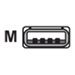 Datalogic CAB-424E - USB-Kabel - USB (M) - 3 m - gewickelt - fr Gryphon Desk D432 2D; Gryphon I GBT4100, GM4100, GM4130; Grypho