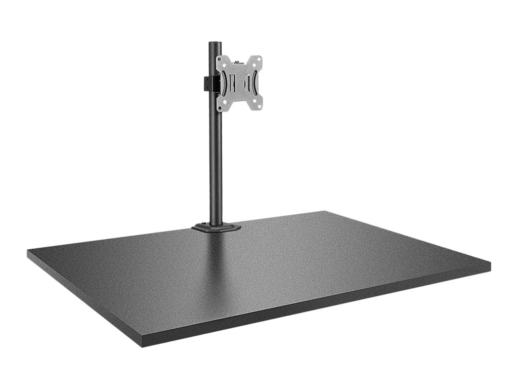 Lindy Single Display Short Bracket w/ Pole & Desk Clamp - Befestigungskit - einstellbarer Arm - fr Monitor - Stahl - Silber
