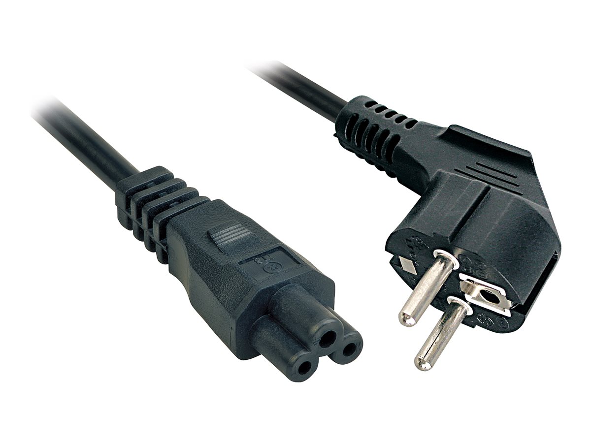 Lindy - Stromkabel - IEC 60320 C5 zu power CEE 7/7 (M) - 3 m - Schwarz