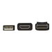 Tripp Lite HDMI to DisplayPort Active Adapter Cable (M/M) - 4K, USB Power, Black, 2 m (6.6 ft.) - Video- / Audiokabel - HDMI mn