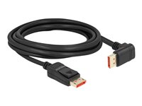 Delock - DisplayPort-Kabel - DisplayPort (M) gewinkelt zu DisplayPort (M) Verriegelung - DisplayPort 1.4 - 3 m - untersttzt 8K 
