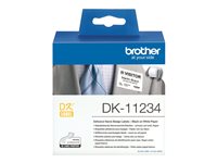 Brother DK11234 - Papier - selbstklebend - Schwarz auf Weiss - 60 x 86 mm 260 Etikett(en) (1 Rolle(n) x 260) gestanzte Etiketten