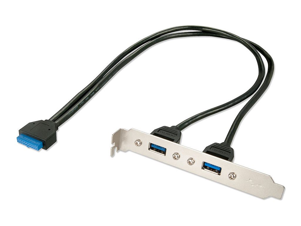 Lindy 2 Port USB 3.0 PC Back Plate - USB-Konsole - USB (W) zu 20 PIN IDC (W)