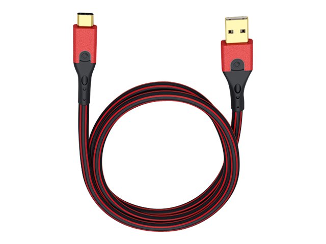 Oehlbach USB Evolution C3 - USB-Kabel - USB Typ A (M) zu 24 pin USB-C (M) umkehrbar - USB 3.1 - 1 m - Rot