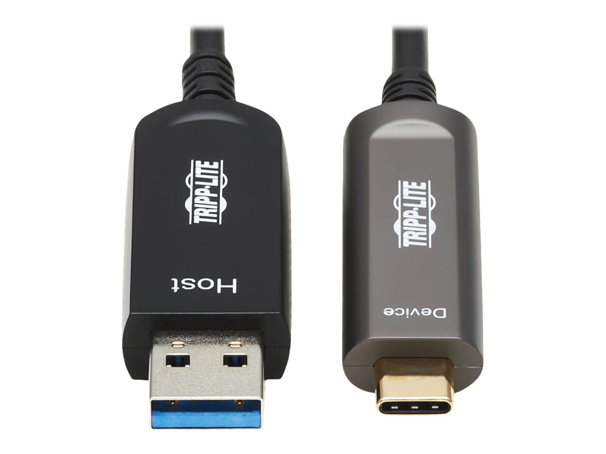 Tripp Lite USB-A to USB C Fiber Active Optical Cable USB 3.2 Gen 2 M/M 20M - USB-Kabel - USB (M) zu 24 pin USB-C (M) - USB 3.2 G