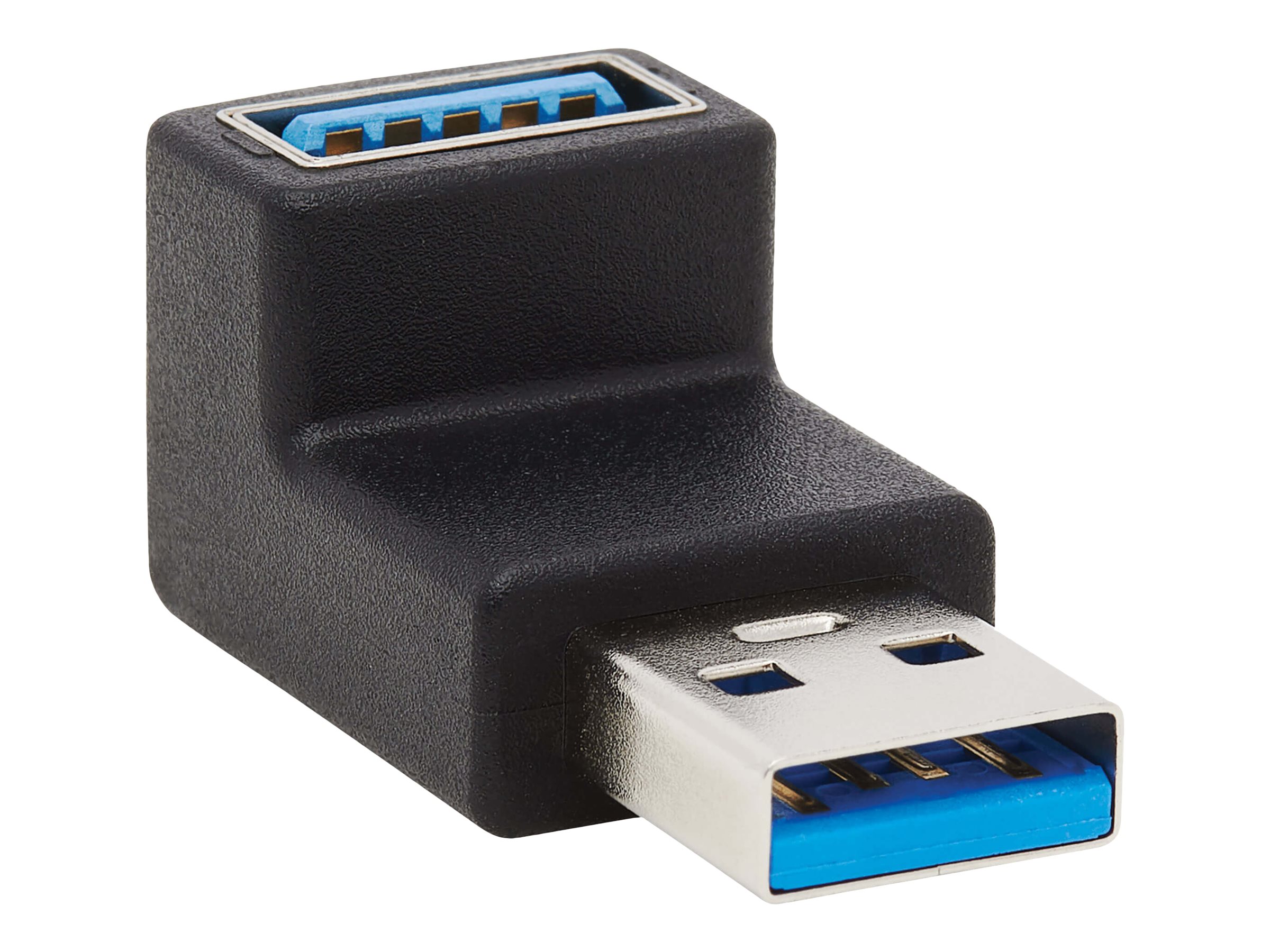 Tripp Lite USB 3.0 SuperSpeed Adapter - USB-A to USB-A, M/F, Up Angle, Black - USB-Adapter - USB Typ A (W) nach oben angewinkelt