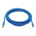 Eaton Tripp Lite Series M12 X-Code Cat6a 10G F/UTP CMR-LP Shielded Ethernet Cable (M12 M/RJ45 M), IP68, PoE, Blue, 5 m (16.4 ft.