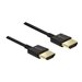 Delock Slim Premium - HDMI-Kabel mit Ethernet - HDMI mnnlich zu HDMI mnnlich - 3 m - dreifach abgeschirmtes Twisted-Pair-Kabel