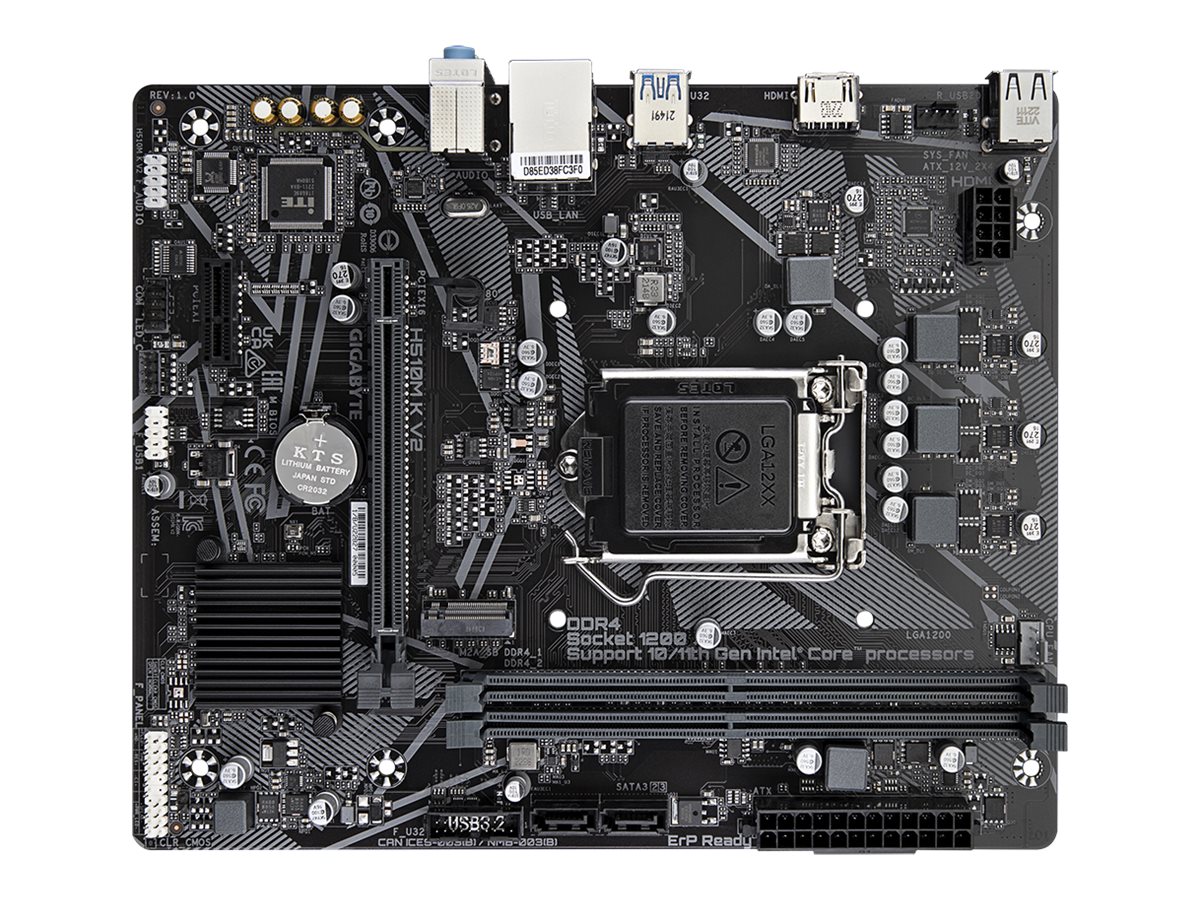 Gigabyte H510M K V2 (rev. 1.0) - 1.0 - Motherboard - micro ATX - LGA1200-Sockel - H470 Chipsatz