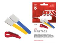 LTC MINI TAGS - Draht-/Kabel-Marker - 9 cm - Blau, Gelb, Rot (Packung mit 10)