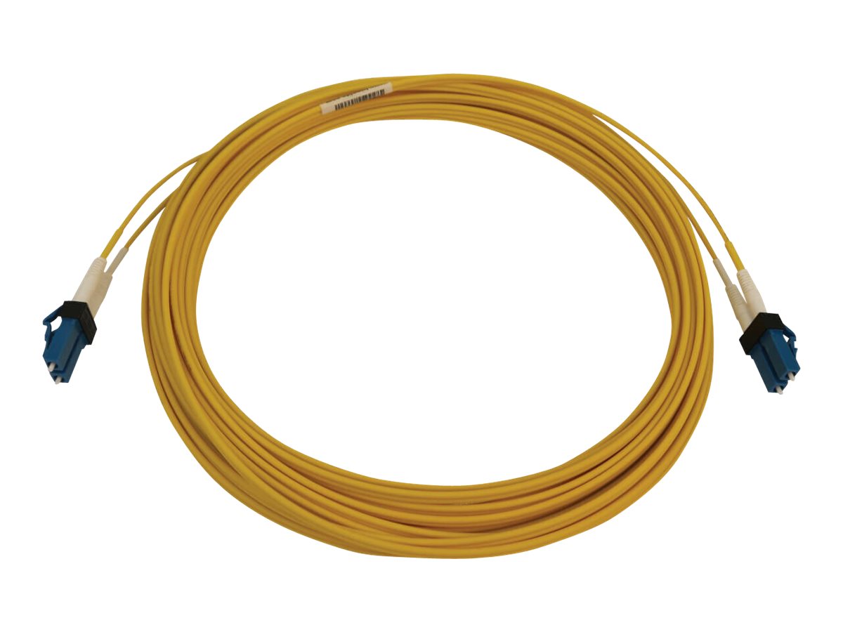 Eaton Tripp Lite Series 400G Duplex Singlemode 9/125 OS2 Switchable Fiber Optic Cable (LC/UPC M/M), LSZH, Yellow, 8 m (26.2 ft.)